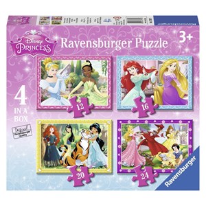 Ravensburger (07397) - "Disney Princess" - 12 16 20 24 Teile Puzzle