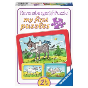 Ravensburger (61341) - "Esel, Schaf und Ziege" - 6 Teile Puzzle