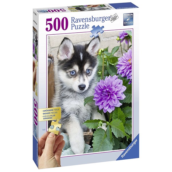 Ravensburger (13682) - "Putziger Husky" - 500 Teile Puzzle