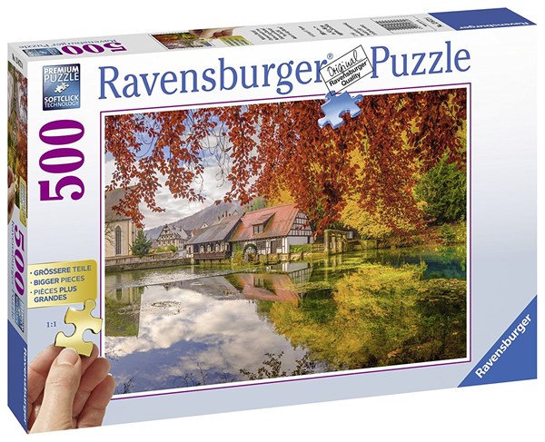 Ravensburger (13672) - "Mühle am Blautopf" - 500 Teile Puzzle