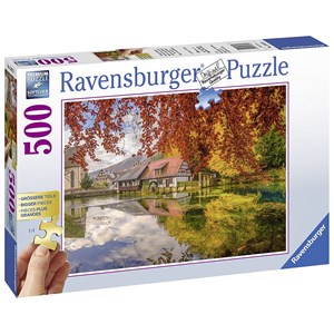 Ravensburger (13672) - "Mühle am Blautopf" - 500 Teile Puzzle