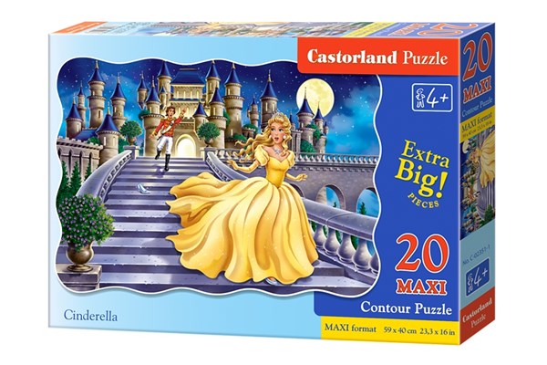Castorland (C-02351) - "Aschenputtel, Flucht vor dem Prinzen" - 20 Teile Puzzle