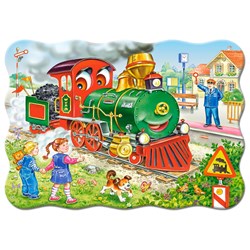 Castorland (B-03433) - "Grüne Lokomotive" - 30 Teile Puzzle