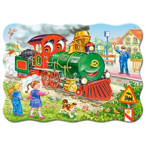 Castorland (B-03433) - "Grüne Lokomotive" - 30 Teile Puzzle