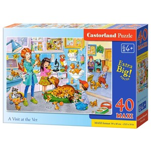 Castorland (B-040186) - "Ein Besuch beim Tierarzt" - 40 Teile Puzzle
