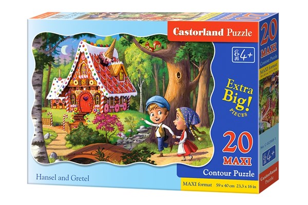 Castorland (C-02368) - "Hänsel und Gretel, Auf dem Weg zum Pfefferkuchenhaus" - 20 Teile Puzzle