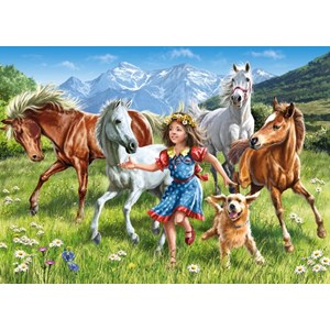 Castorland (B-13029) - "Auf der Wiese" - 120 Teile Puzzle