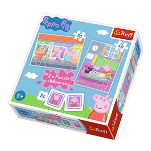 Trefl (90600) - "Peppa Pig + Memo" - 30 48 Teile Puzzle