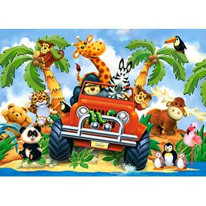 Castorland (B-040131) - "Die Tiere auf großer Fahrt" - 40 Teile Puzzle