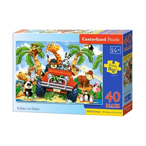 Castorland (B-040131) - "Die Tiere auf großer Fahrt" - 40 Teile Puzzle