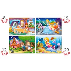 Castorland (B-041008) - "Bezaubernde Märchenfiguren" - 8 12 15 20 Teile Puzzle