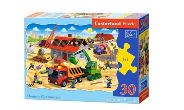 Castorland (B-03686) - "Haus im Bau" - 30 Teile Puzzle