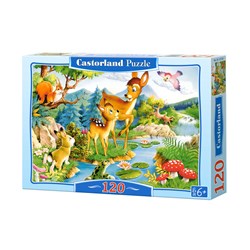 Castorland (B-12725) - "Tierkinder" - 120 Teile Puzzle