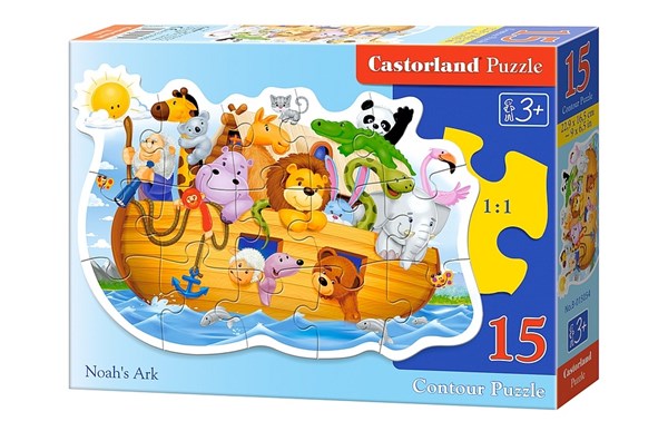 Castorland (B-015054) - "Tiere auf Noahs Arche" - 15 Teile Puzzle