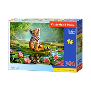 Castorland (B-030156) - "Tigerbaby auf der Wasserlilie" - 300 Teile Puzzle
