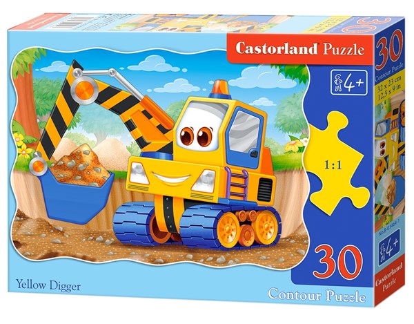 Castorland (B-03464) - "Gelber Bagger" - 30 Teile Puzzle