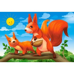 Castorland (B-041046) - "Lovely Animals" - 8 12 15 20 Teile Puzzle