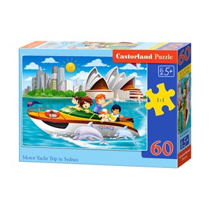 Castorland (B-066025) - "Mit dem Motorboot durch Sydney" - 60 Teile Puzzle