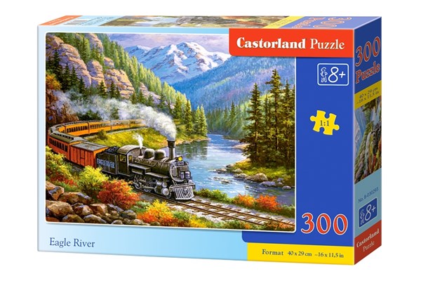 Castorland (B-030293) - "Mit der Dampflok durch Alaska" - 300 Teile Puzzle