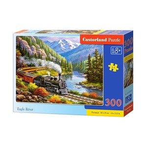 Castorland (B-030293) - "Mit der Dampflok durch Alaska" - 300 Teile Puzzle