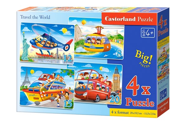 Castorland (B-041015) - "Travel The World" - 8 12 15 20 Teile Puzzle