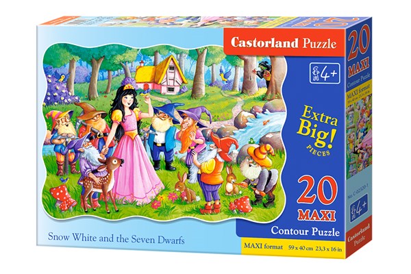 Castorland (C-02320) - "Schneewittchen mit den sieben Zwergen" - 20 Teile Puzzle