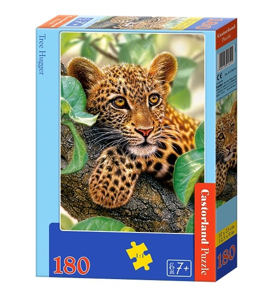 Castorland (B-018291) - "Kleiner Jaguar umklammert den Ast" - 180 Teile Puzzle