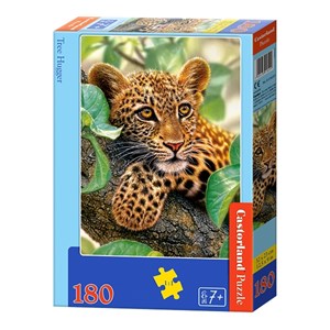 Castorland (B-018291) - "Kleiner Jaguar umklammert den Ast" - 180 Teile Puzzle