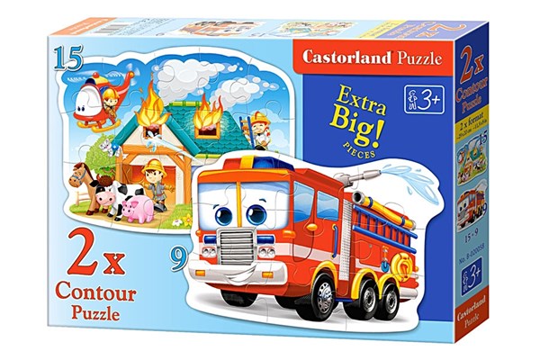 Castorland (B-020058) - "Auf die Feuerwehr ist immer Verlass!" - 9 15 Teile Puzzle
