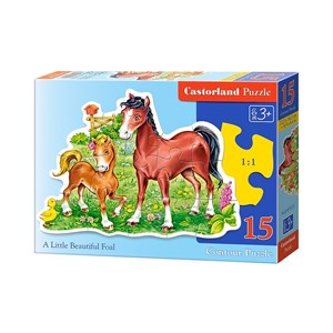 Castorland (B-015023) - "Pferd mit ihrem Fohlen" - 15 Teile Puzzle