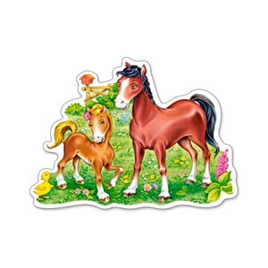 Castorland (B-015023) - "Pferd mit ihrem Fohlen" - 15 Teile Puzzle