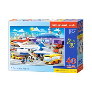 Castorland (B-040223) - "Ein Tag am Flughafen" - 40 Teile Puzzle