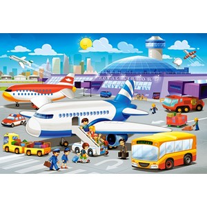 Castorland (B-040223) - "Ein Tag am Flughafen" - 40 Teile Puzzle