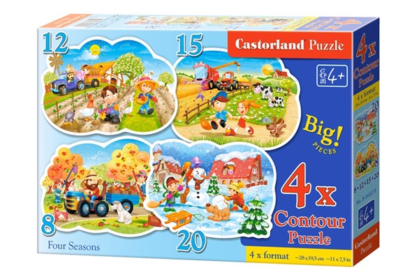 Castorland (B-043019) - "Vier Jahreszeiten" - 8 12 15 20 Teile Puzzle