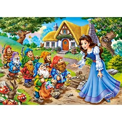 Castorland (B-13401) - "Schneewittchen und die 7 Zwerge" - 120 Teile Puzzle