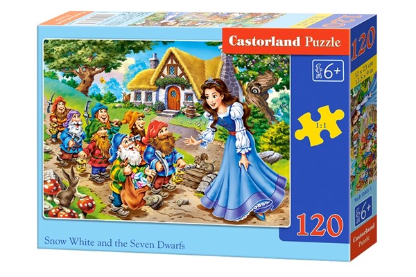 Castorland (B-13401) - "Schneewittchen und die 7 Zwerge" - 120 Teile Puzzle