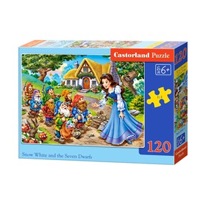 Castorland (B-13401) - "Schneewittchen und die 7 Zwerge" - 120 Teile Puzzle