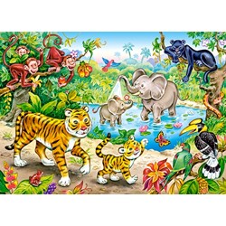 Castorland (B-13173) - "Tiere im Dschungel" - 120 Teile Puzzle