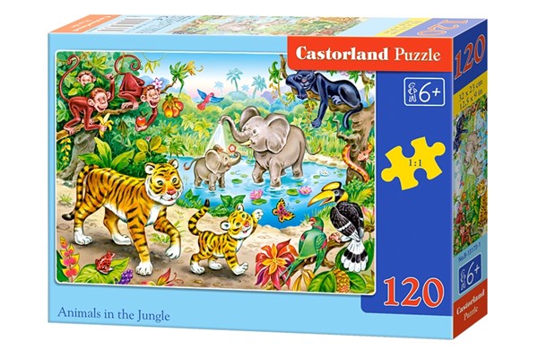 Castorland (B-13173) - "Tiere im Dschungel" - 120 Teile Puzzle