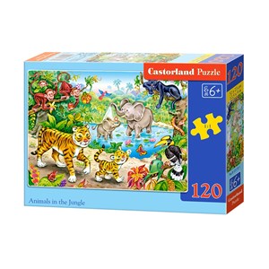 Castorland (B-13173) - "Tiere im Dschungel" - 120 Teile Puzzle