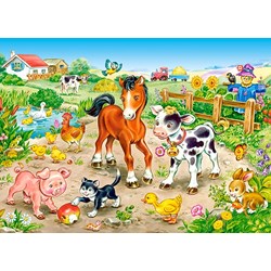 Castorland (B-13197) - "Tierkinder auf der Farm" - 120 Teile Puzzle