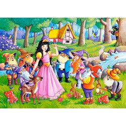 Castorland (B-066032) - "Schneewittchen und die sieben Zwerge" - 60 Teile Puzzle