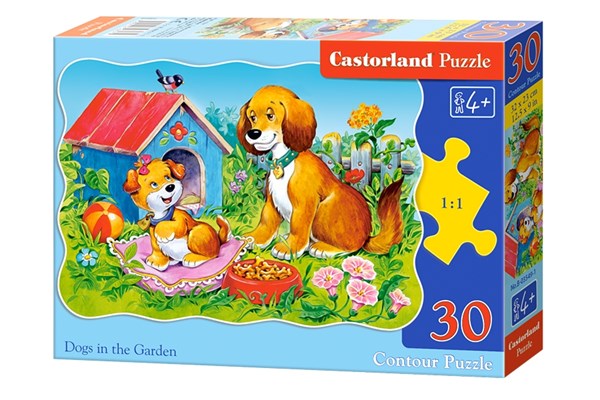 Castorland (B-03549) - "Hunde im Garten" - 30 Teile Puzzle