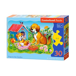 Castorland (B-03549) - "Hunde im Garten" - 30 Teile Puzzle