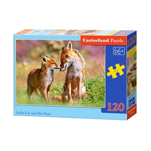 Castorland (B-13241) - "Kleiner Fuchs mit seiner Mutter" - 120 Teile Puzzle