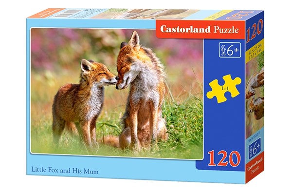 Castorland (B-13241) - "Kleiner Fuchs mit seiner Mutter" - 120 Teile Puzzle
