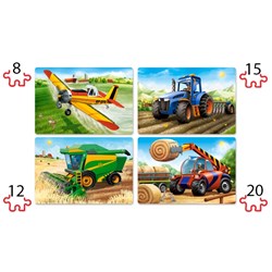 Castorland (B-041039) - "Landmaschinen" - 8 12 15 20 Teile Puzzle