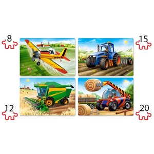 Castorland (B-041039) - "Landmaschinen" - 8 12 15 20 Teile Puzzle