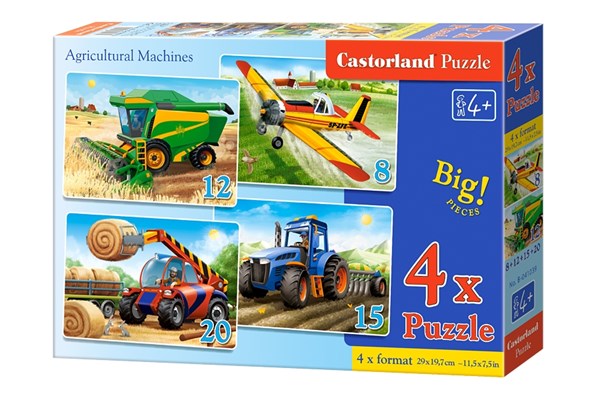 Castorland (B-041039) - "Landmaschinen" - 8 12 15 20 Teile Puzzle