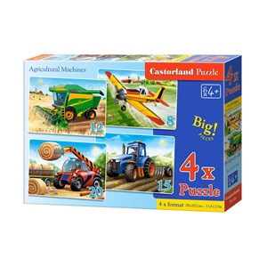 Castorland (B-041039) - "Landmaschinen" - 8 12 15 20 Teile Puzzle